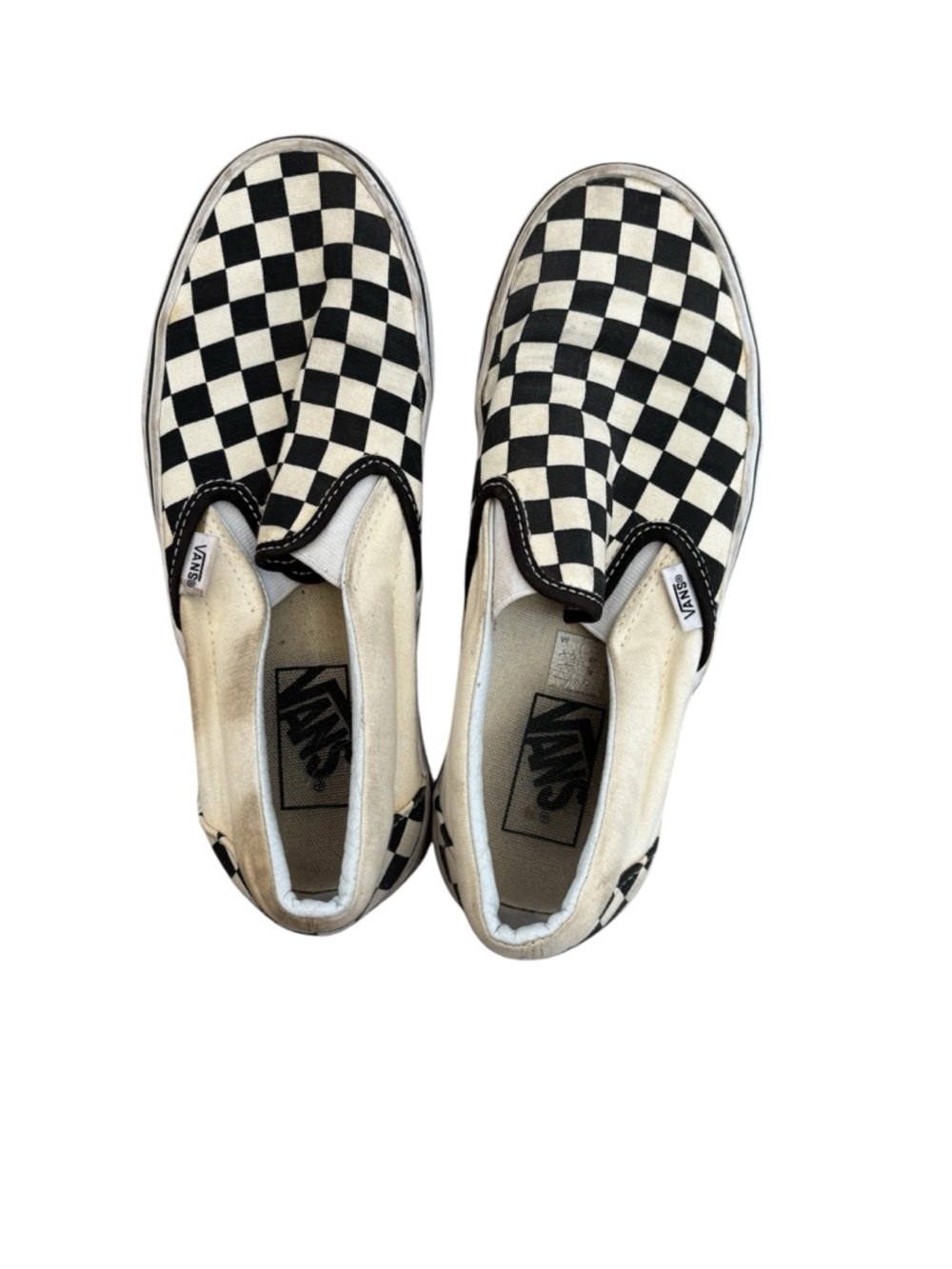 VansClassic Slip-On Checkerboard Skate Shoes - Black & White